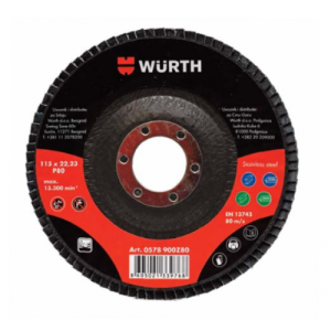 Disc WURTH pentru slefuit lamelar 125mm P120